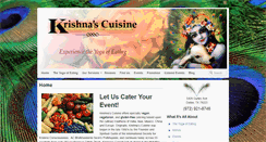 Desktop Screenshot of krishnascuisine.com